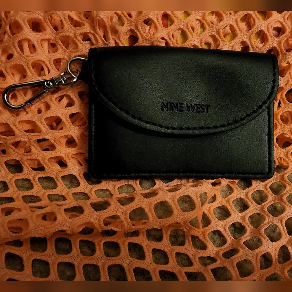 Nine West Black Leather Card Wallet
